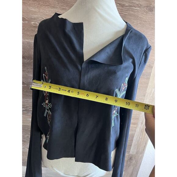 Chelsea & Violet Cardigan Women Sz S Fringe Cardigan Western Bohemian Festival - Picture 8 of 9